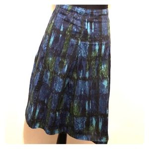 Talbots 14P full skirt - black blue and green